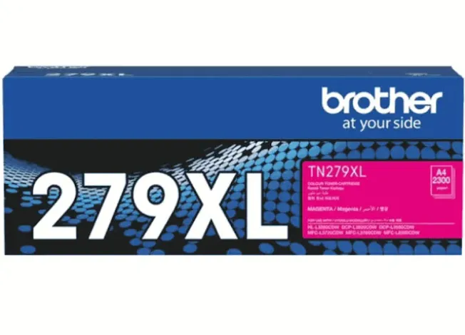 Brother TN-279XLM Magenta Toner Cartridge – Genuine High Yield Colour Laser Toner – ~2,300 Pages