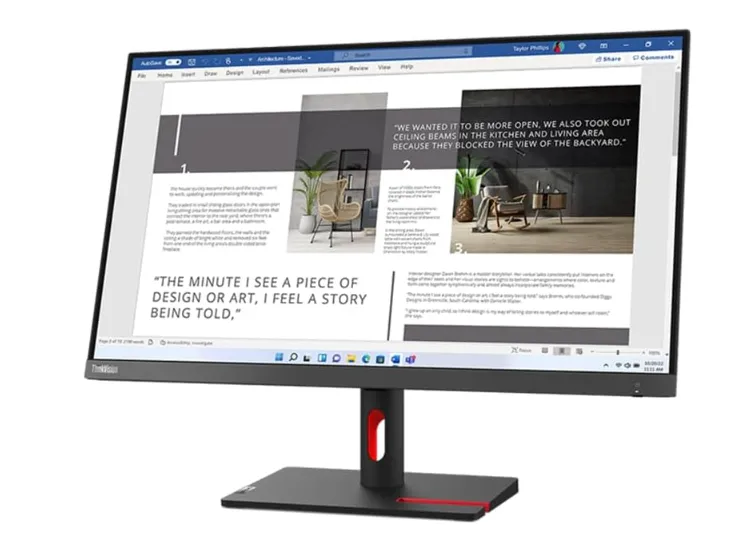 Lenovo ThinkVision S27i-30 27" 1920 x 1080 pixels Full HD IPS LED Monitor Grey 3 Year Warranty - 63DFKAT4UK 2
