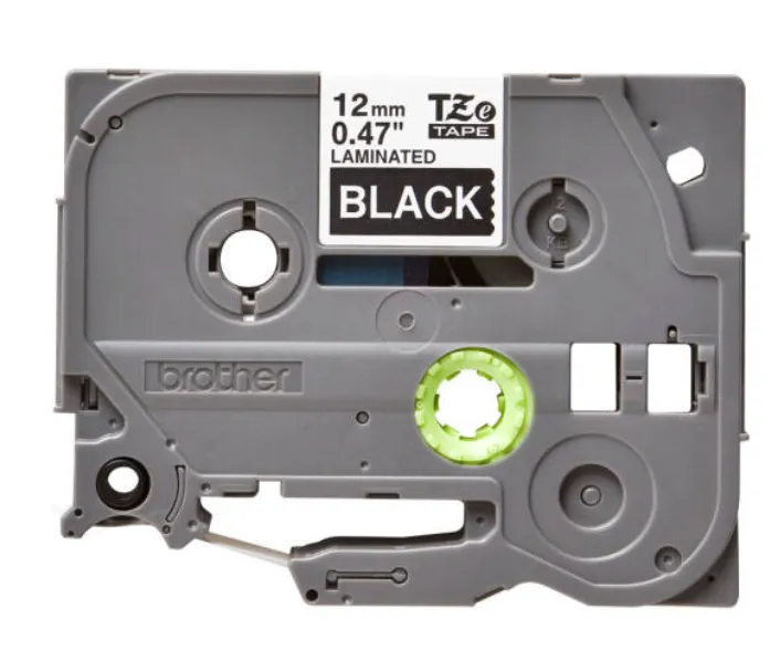 Brother TZe-335 Label Tape Cassette – 12mm White on Black – Laminated P-touch Tape