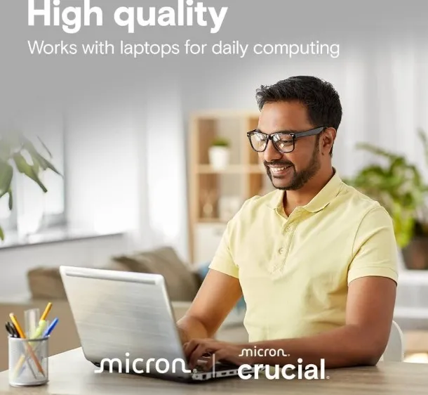 Crucial E100 1TB M.2 NVMe PCIe Gen4 Internal SSD, Up to 5,000MB/s, Laptop & Desktop Compatible, Durable and Dependable | CT1000E100SSD8 5