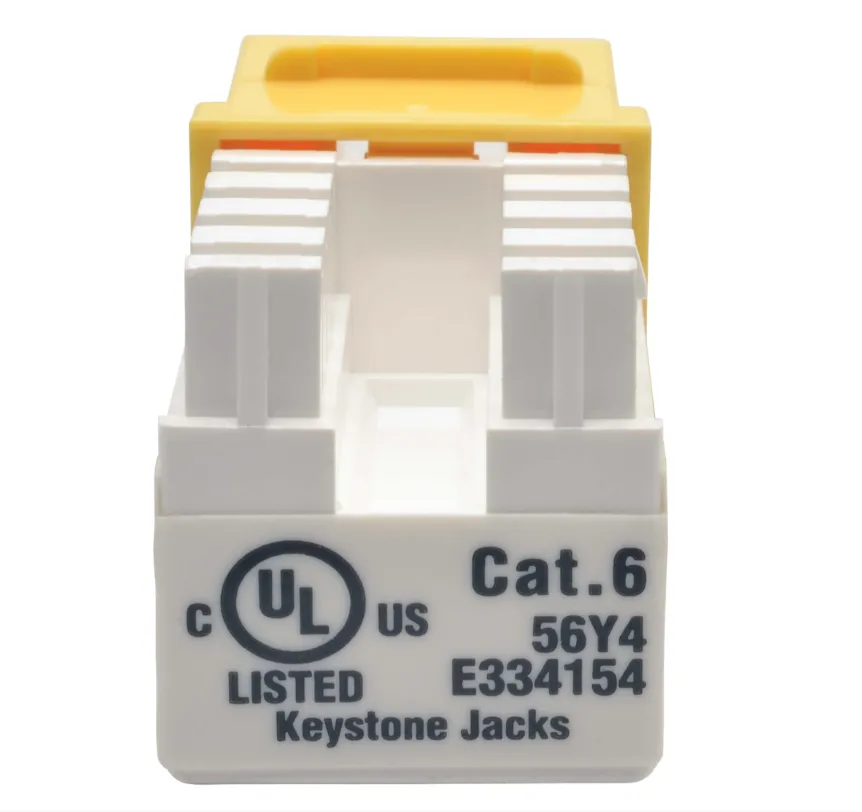 Tripp Lite N238-001-YW Cat6/Cat5e 110 IDC RJ45 Keystone Jack – Yellow – 568A/B Wiring 3