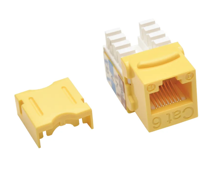 Tripp Lite N238-001-YW Cat6/Cat5e 110 IDC RJ45 Keystone Jack – Yellow – 568A/B Wiring