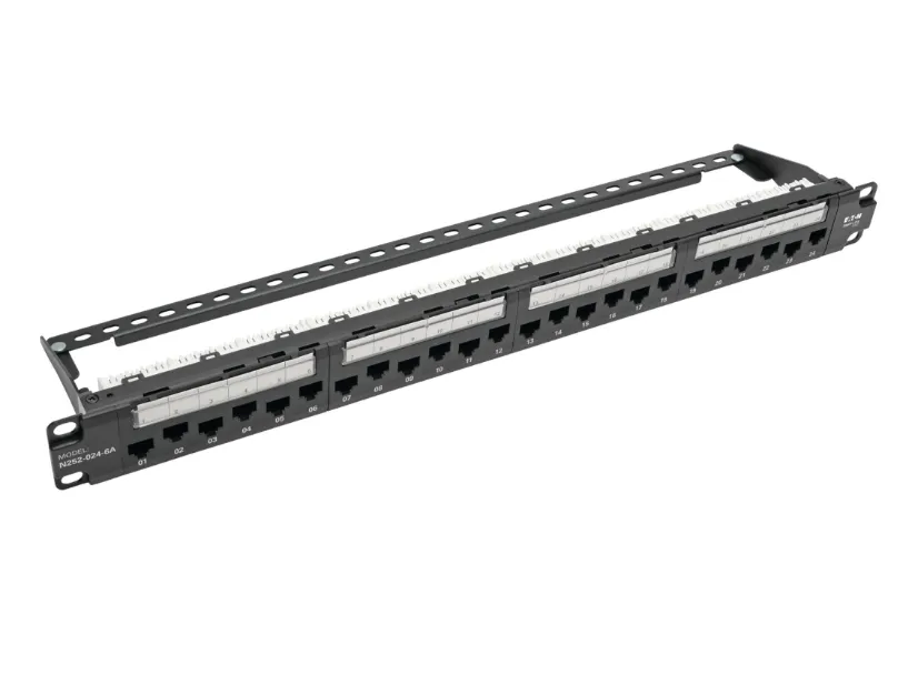 Tripp Lite N252-024-6A 24-Port 1U Rack-Mount Cat6a/Cat6/Cat5e Patch Panel – 110 Punch Down – 10GbE 3