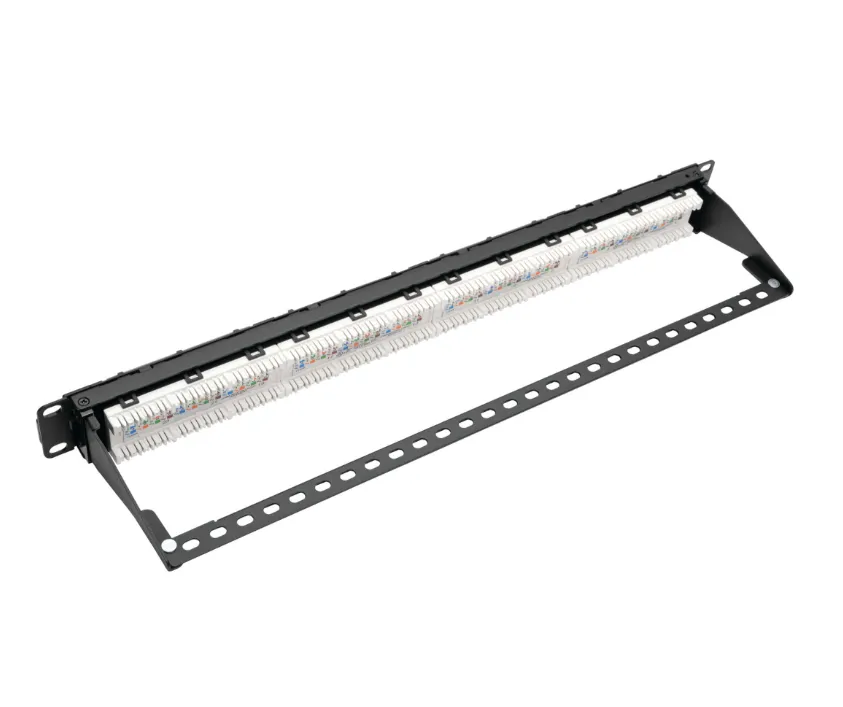 Tripp Lite N252-024-6A 24-Port 1U Rack-Mount Cat6a/Cat6/Cat5e Patch Panel – 110 Punch Down – 10GbE 4