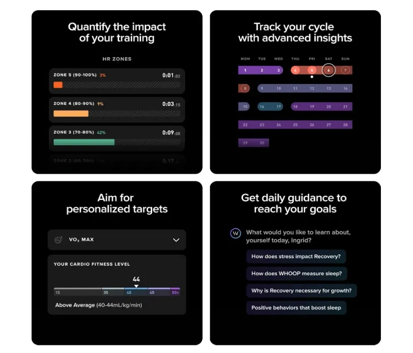 WHOOP 5.0/MG (ONE) Activity Tracker - 12 Month Membership - Health and Fitness Wearable – 24/7 Activity and Sleep Tracker, Personalized Coaching, Menstrual Cycle Insights – 14+ Days Battery Life (973-003-000)
