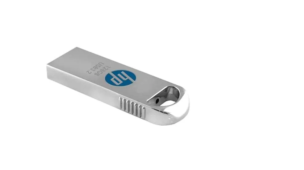 HP x306w 128GB USB 3.2 Flash Drive – Silver, Zinc Alloy Body, Capless Design 2