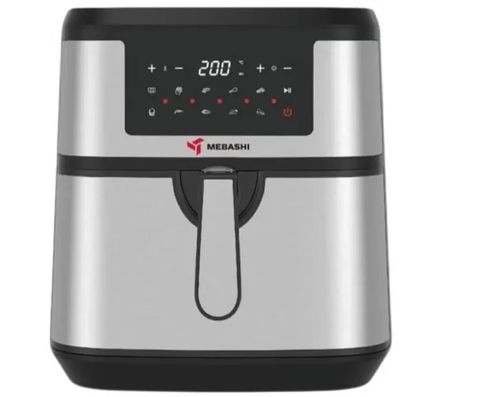 Mebashi ME-AF960 9.2L Digital Touch Screen Air Fryer, 10 Preset Programs, 1600–1800W, Stainless Steel Black