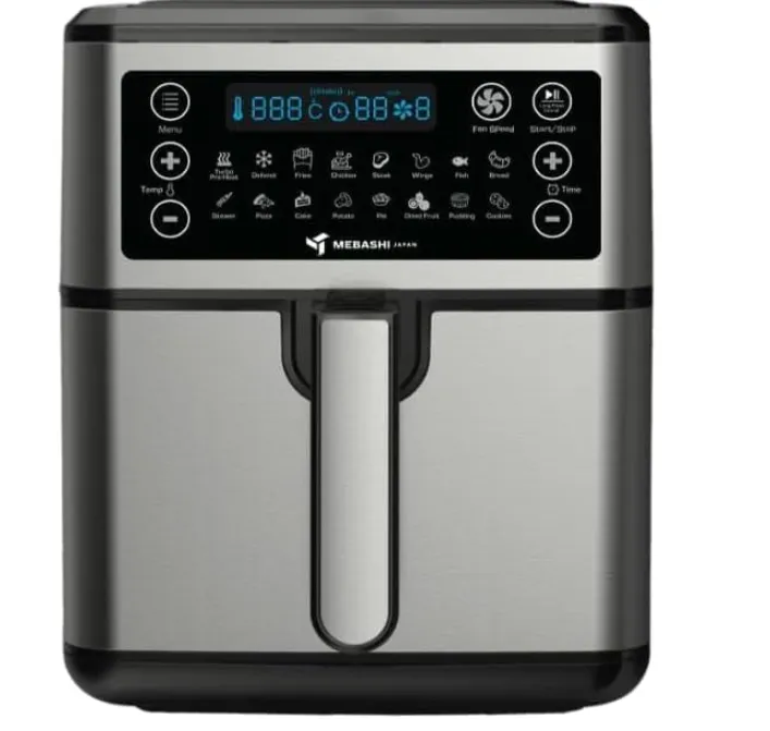 Mebashi ME-AF983 5.5L Digital Touch Screen Air Fryer, 16 Pre-Set Programs, 1550–1850W, Black-Stainless Steel