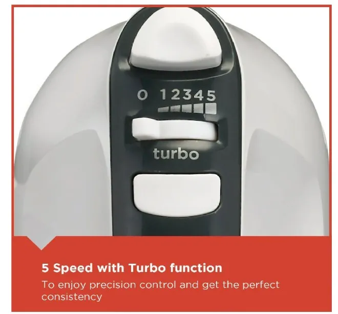 Black & Decker 300w 5 speed multifunction bowl and stand mixer, white - m700, 2 years warranty 3