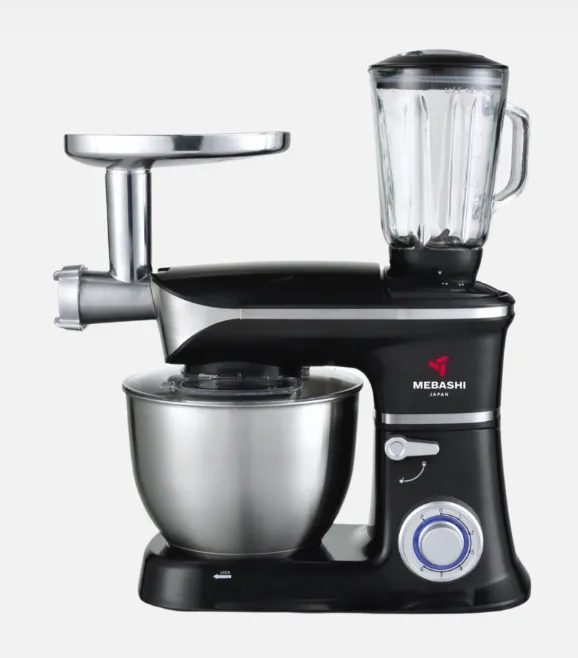 Mebashi ME-SBM1108 BLK 3-in-1 Stand Bowl Mixer, 6.5L, 1300W, Black