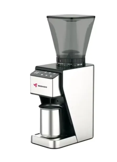 Mebashi ME-CG2305 Digital Touch Screen Coffee Grinder, 720g, 24 Grind Settings, 250W, Black/Stainless Steel