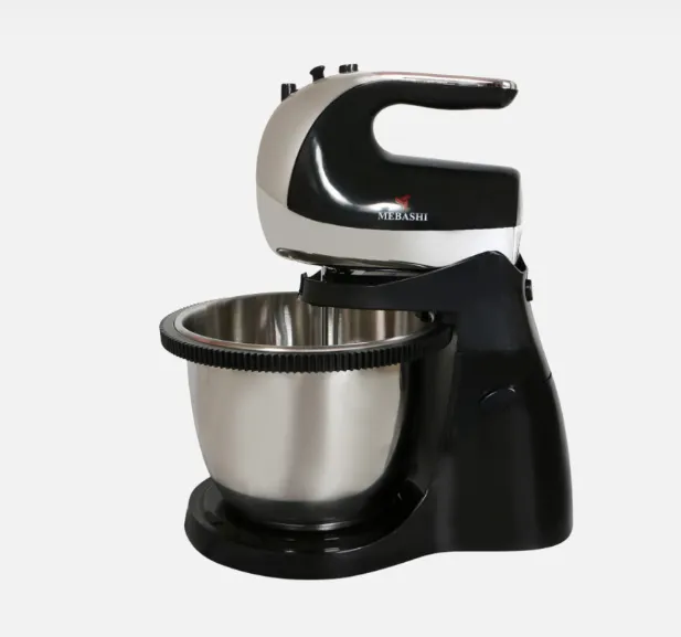 Mebashi ME-SBM1007SS Stand Bowl Mixer, 3L, 300W, 5 Speeds, Stainless Steel/Black