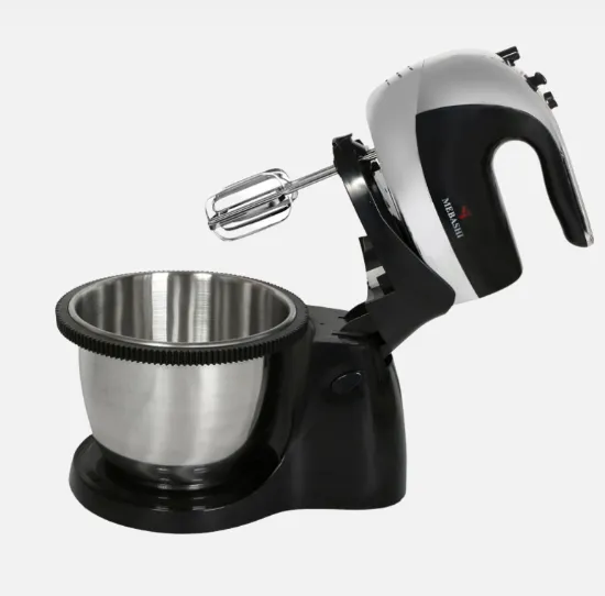 Mebashi ME-SBM1007SS Stand Bowl Mixer, 3L, 300W, 5 Speeds, Stainless Steel/Black