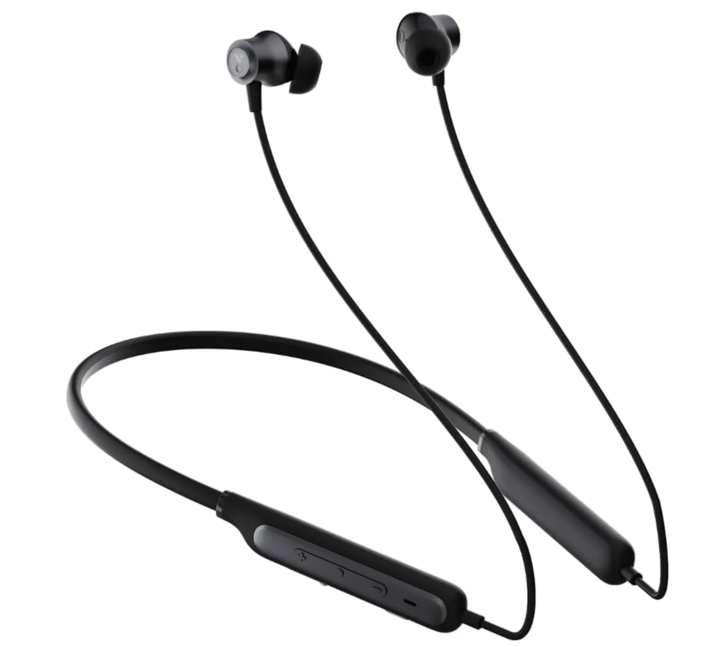 LEVORE Premium Neckband Bluetooth Headset with Active Noise Cancellation (ANC), Deep Bass, Fast Charging, 40H Playtime, Lightweight Wireless Earphones – LEB47-BK