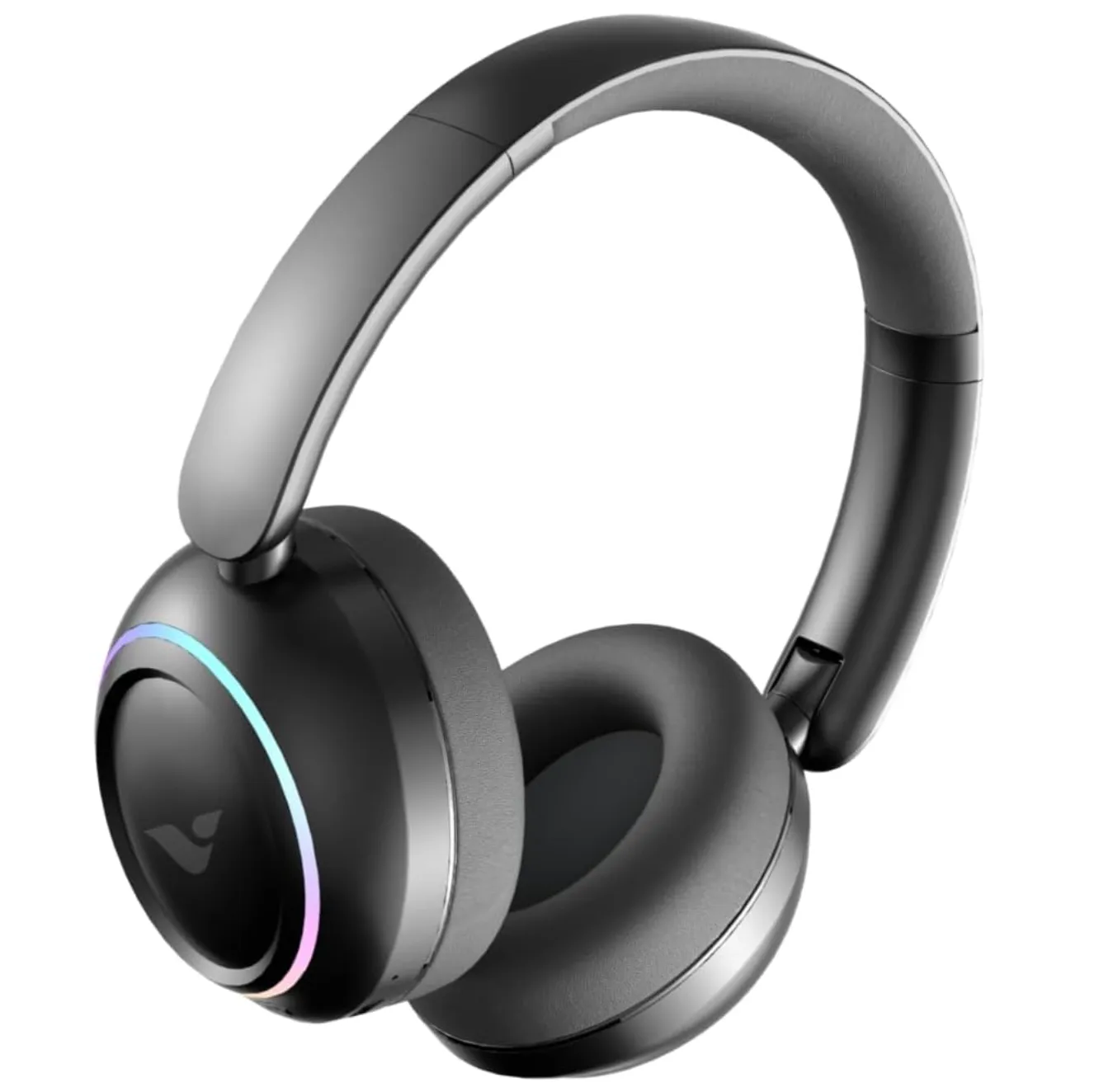 LEVORE LHB62-BK Bluetooth Headphones with Active Noise Cancellation (ANC), Wireless Over-Ear Headset, Deep Bass, 40H Playtime, Fast Charging, Built-in Mic – Black