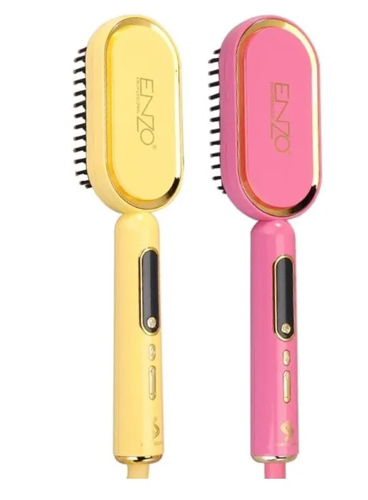 PrecisionWare ENZO EN-4102A Professional Hair Straightening Comb – Rapid Heating, Adjustable Temperature, Ceramic Coating for Effortless Styling - Intl Version