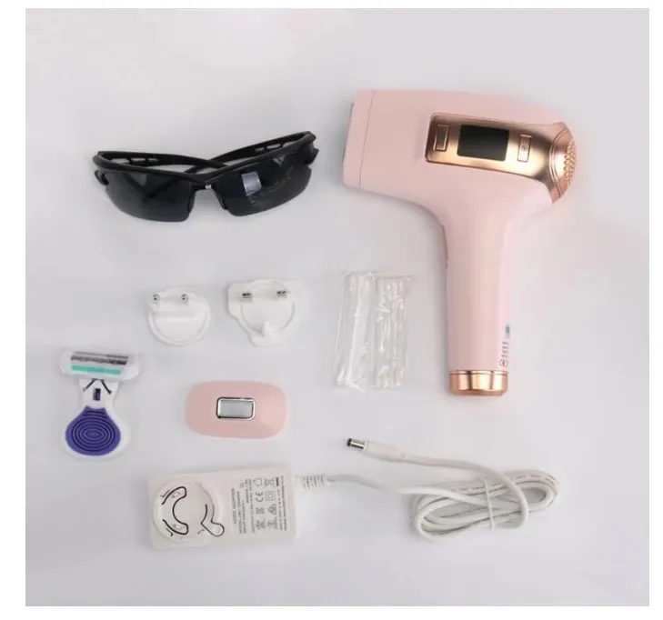 Enzo Professional T5 Ice Laser Hair Removal Device (Pink) – At-Home IPL Permanent Hair Reduction Tool – Gentle & Effective Hair Removal for Face & Body – Intl Version