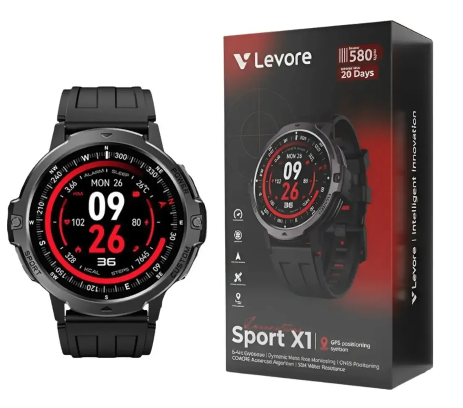 LEVORE Sport X1 LWS625 Smart Watch – Black 3