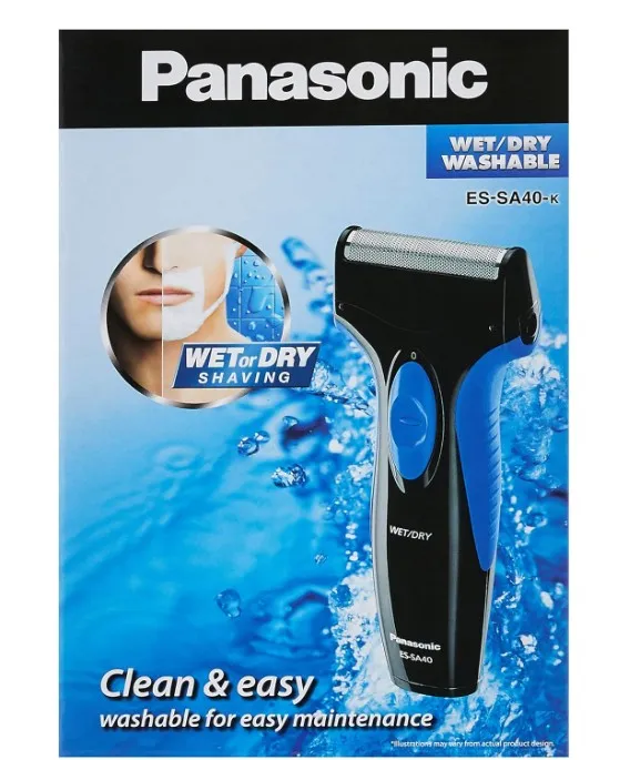 Panasonic ES-SA40K Pro Curve Wet & Dry Shaver, Black/Blue (Pack of 1) 2