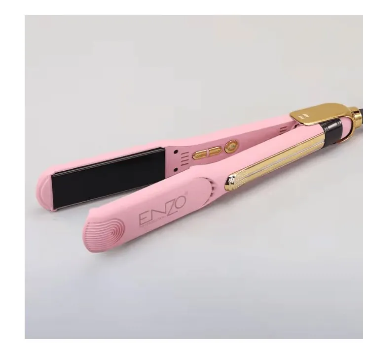 ENZO EN-2401 Brazilian Hair Straightener – Fast Heat-Up, Adjustable Temperature, Ergonomic Design - Intl Version (PINK) 3
