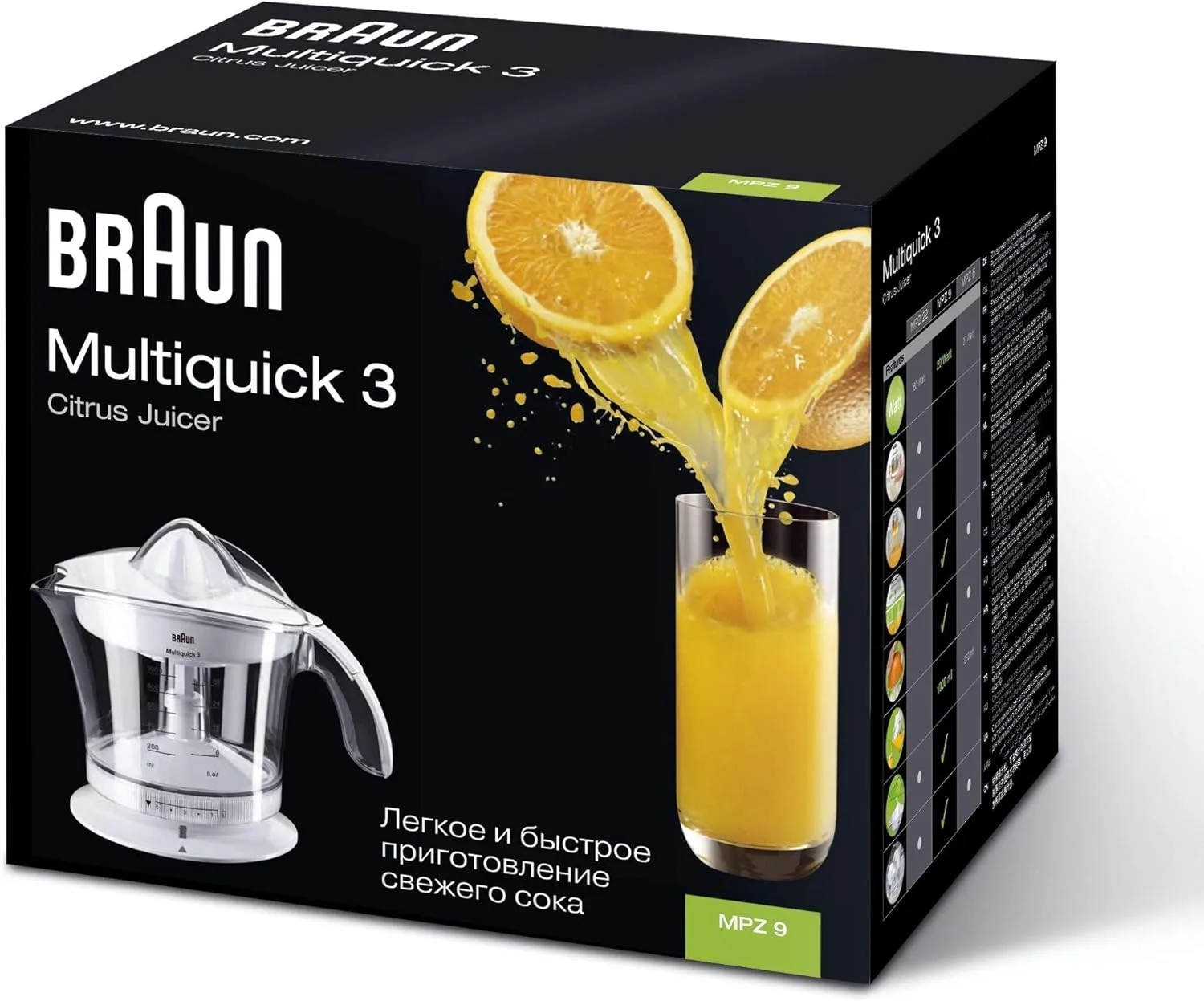 Braun Household Multiquick 3 MPZ9 Citrus Juicer Juicer (20 W, 1.4 kg) White 2