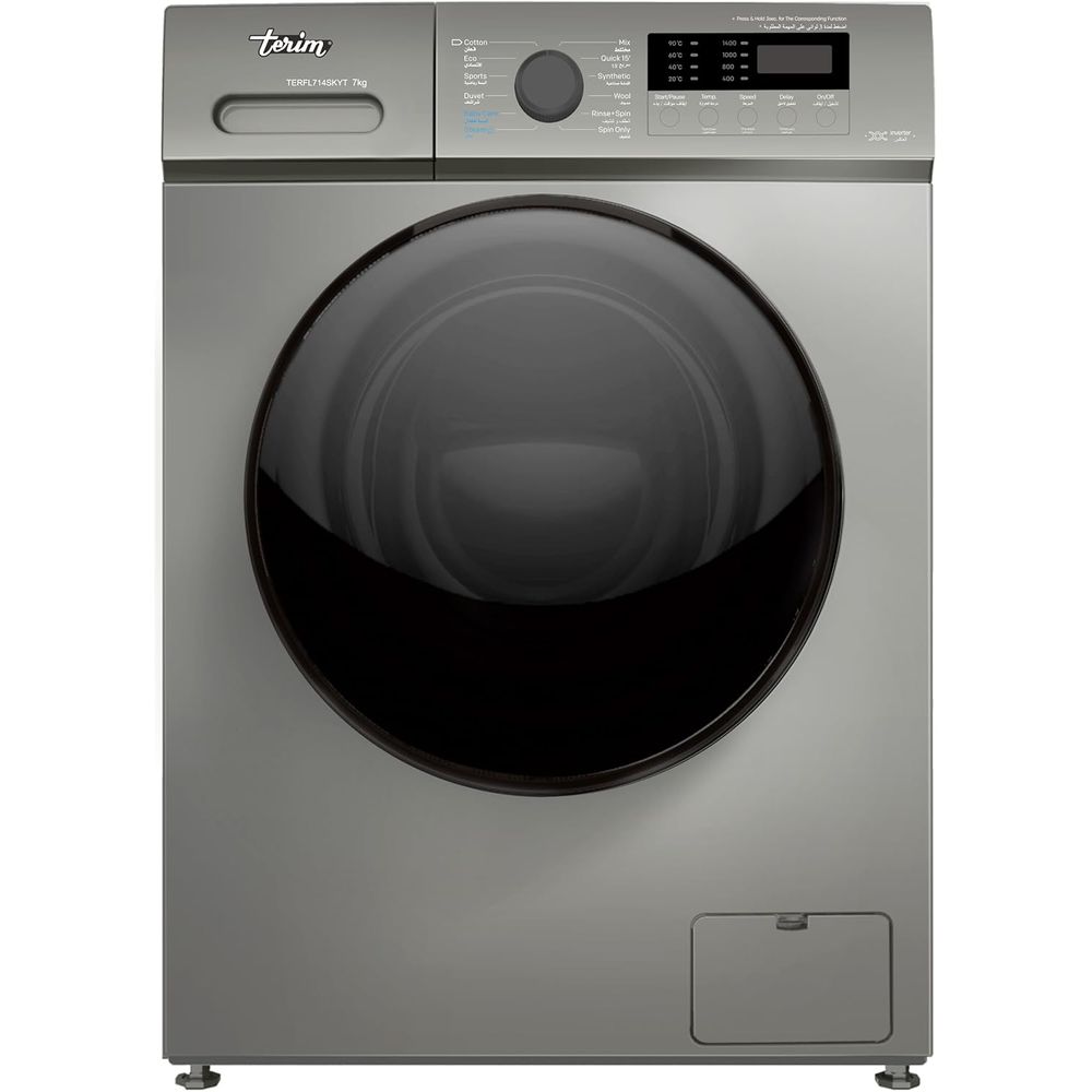 Terim Front Load Fully Automatic Washing Machine TERFL714SKYT 7kg (Silver)