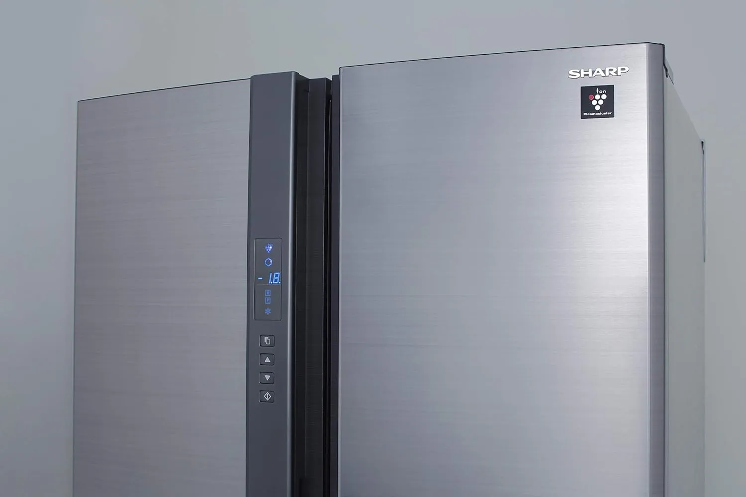 Sharp SJ-FE87V-SS3 Four-Door French-Door Refrigerator, 724L Gross / 605L Net Capacity, J-Tech Inverter, Plasmacluster Ion Technology, AgCu Nano Deodorizer, Hybrid Cooling, Express Freezing, Silver Stainless Steel 2