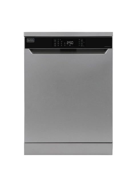 BLACK+DECKER Freestanding Dishwasher 15 Place Settings – BXDWF815.001TVX (Silver)