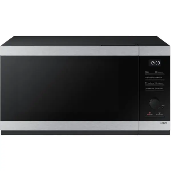 Samsung 40L Grill Microwave Oven, 900W Microwave Output, Sheath Grill Heater, Ceramic Enamel Interior, Triple Distribution System, Power Defrost, Auto Cook, Home Dessert, Keep Warm, Child Lock, Black/Silver – MG40DG5524ATSG