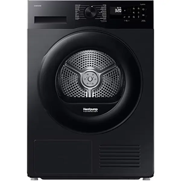 Samsung 9kg Front Load Heat Pump Dryer, A+++ Energy Efficiency, Hygiene Care, OptimalDry Sensor Drying, SmartThings Wi-Fi, Quick Dry 35’, Wrinkle Prevent, Reversible Door, Digital Inverter Motor, Black – DV90CGC2A0ABGU