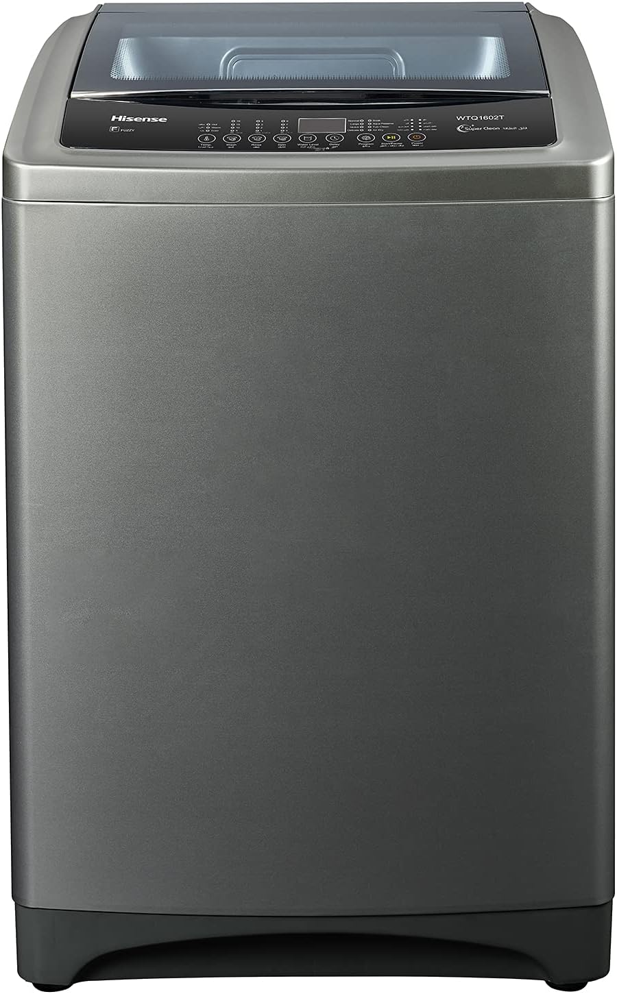Hisense WTJD802T 8kg Fully Automatic Top Load Washing Machine, Bubble Clean, Smart Fuzzy Logic, Eight Water Levels, Extra Rinse, Tub Clean, Delay End, Child Lock, Titanium Silver – Refurbished