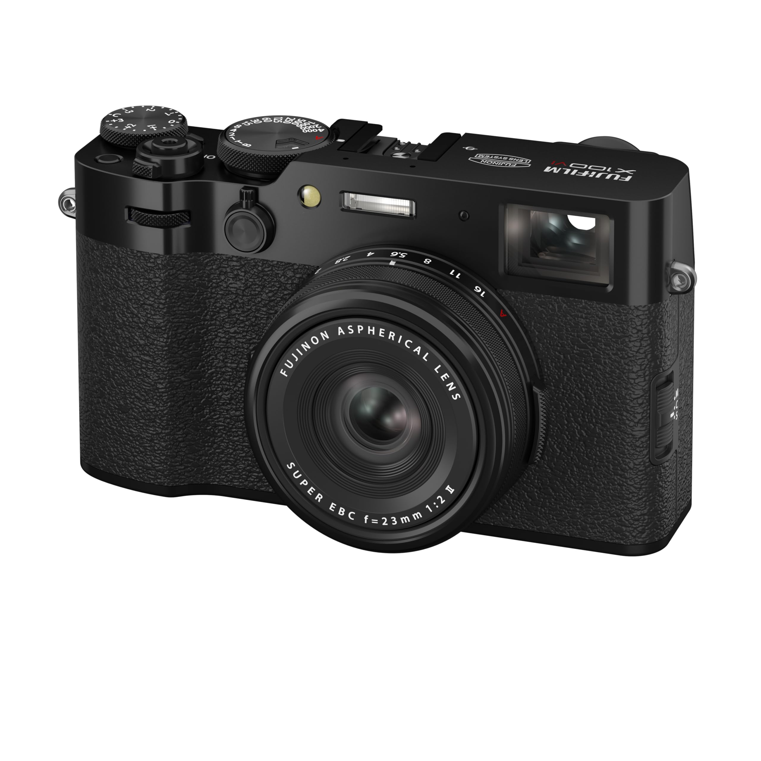 Fujifilm X100VI Digital Camera, 40.2MP APS-C X-Trans CMOS 5 HR Sensor, X-Processor 5, 23mm F2 Fixed Lens, 6-Stop IBIS, Hybrid Viewfinder & 6.2K Video – Black