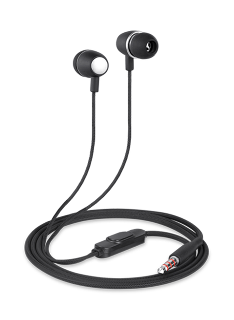 enter Go Thump Y4 Stereo Earphones with Mic, Black
