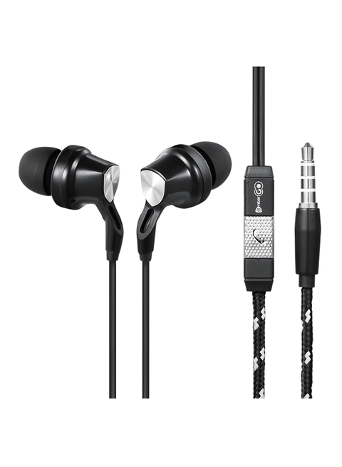 enter Go Jam Brazen Z7 Earphones with Mic, Black