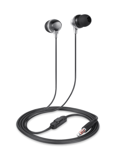 enter Go Thump Y5 Stereo Earphones with Mic, Black