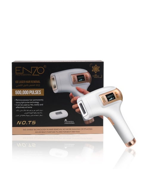 ENZO Professional EN-T5 Ice Laser Hair Removal Device, White