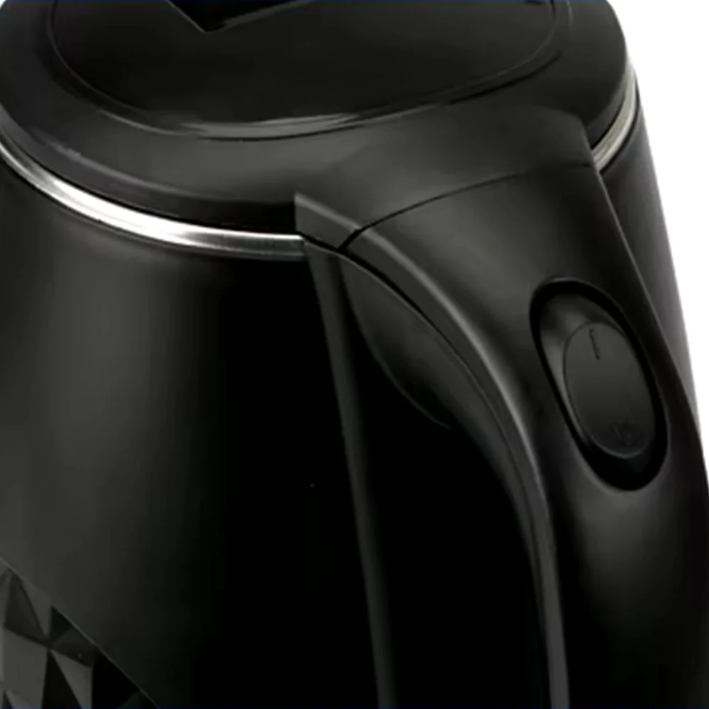 Saachi NL-KT-7765-BK 2.3L Large-Capacity Electric Kettle, 1500W Fast Boil, Elegant Diamond Texture, Automatic & Manual Shut-Off, Concealed Heating Element, 360° Cordless Base and Overheat Protection – Black 4