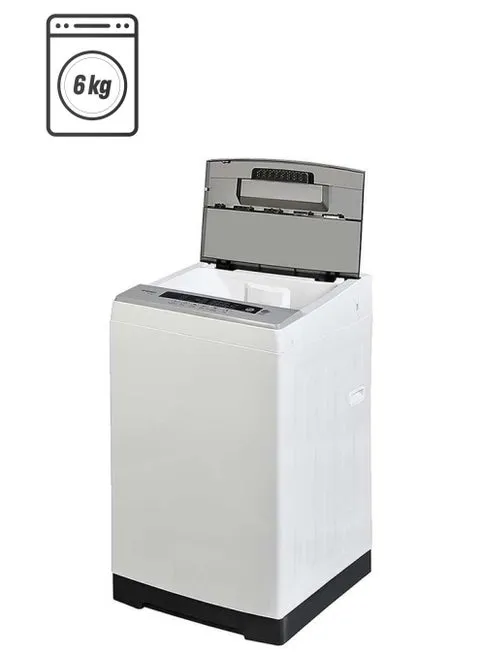Super General 6Kg Top Load Fully Automatic Washing Machine 680 RPM With Auto Balance, Delay Start & LED Display SGW621 White