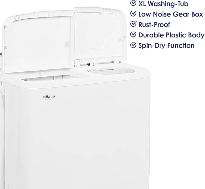 Super General 7Kg Twin Tub Semi-Automatic Washing Machine With Lint Filter & Spin Dry SGW77N White 3