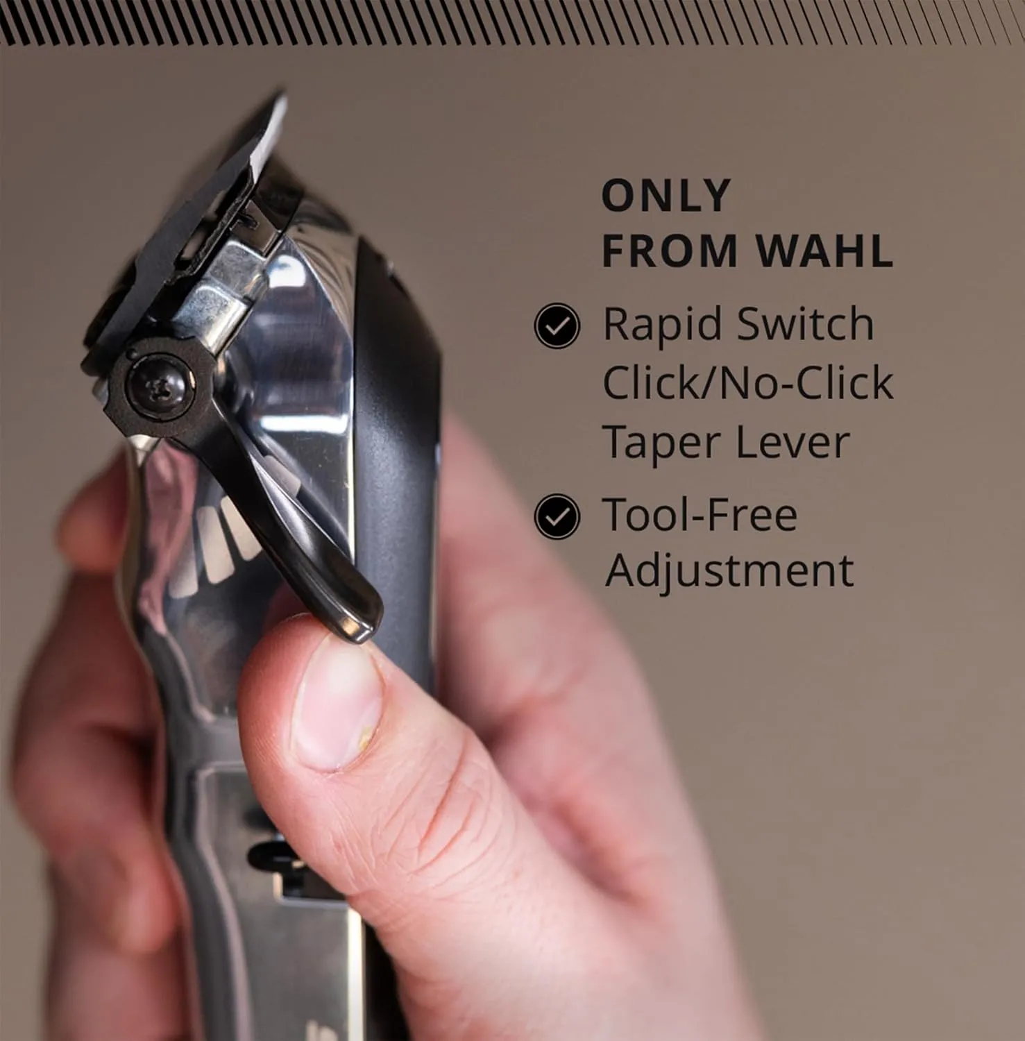 Wahl Senior 2.0 Cord/Cordless Hair Clipper with 8000 RPM Adaptive Speed Motor, DLC High‑Carbon Steel Blade, Click/Free‑Flow Taper Lever, 7 Premium Guide Combs & Power Station 4