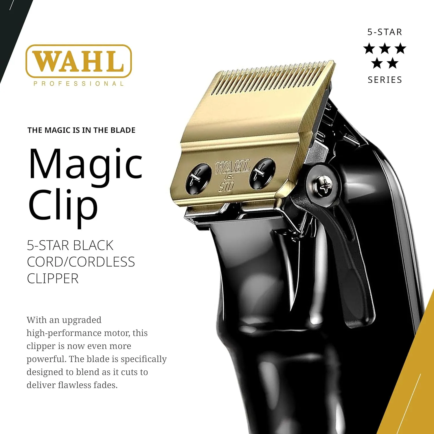 Wahl Cordless Magic Clip Black Professional Hair Clipper 3026432