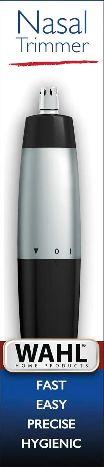 WAHL Nasal & Ear Hair Trimmer for Men & Women - Cordless Nose Trimmer with Detachable & Rinseable Blades, Precision Detailer, Blade Guard, AA Battery Included - Compact & Travel Friendly, 05642-135 2