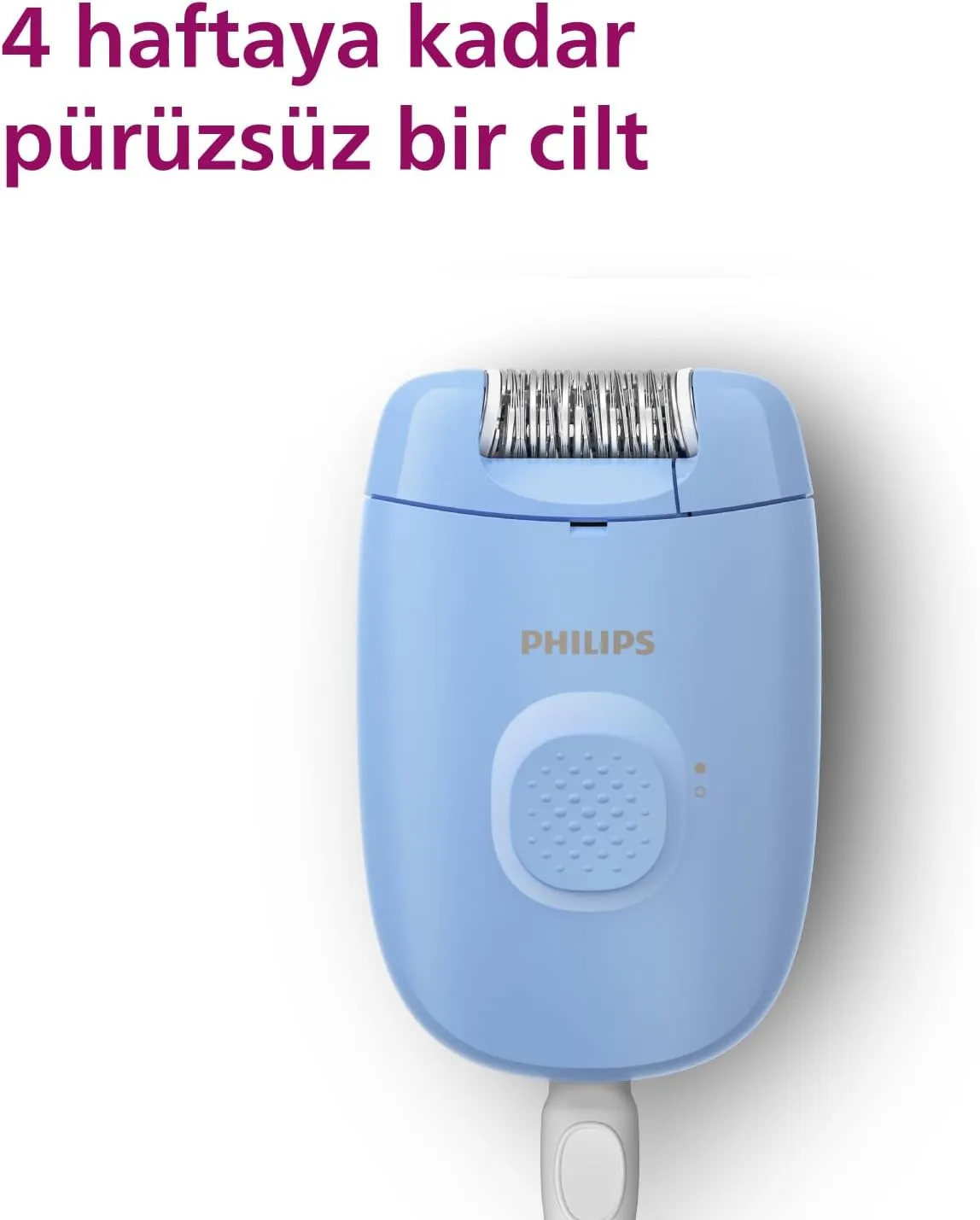 Philips Hair Removal Device, Portable Compact Design, Washable Head, Wired, Smooth up to 4 Weeks, Colour Blue, BRE228/05 2