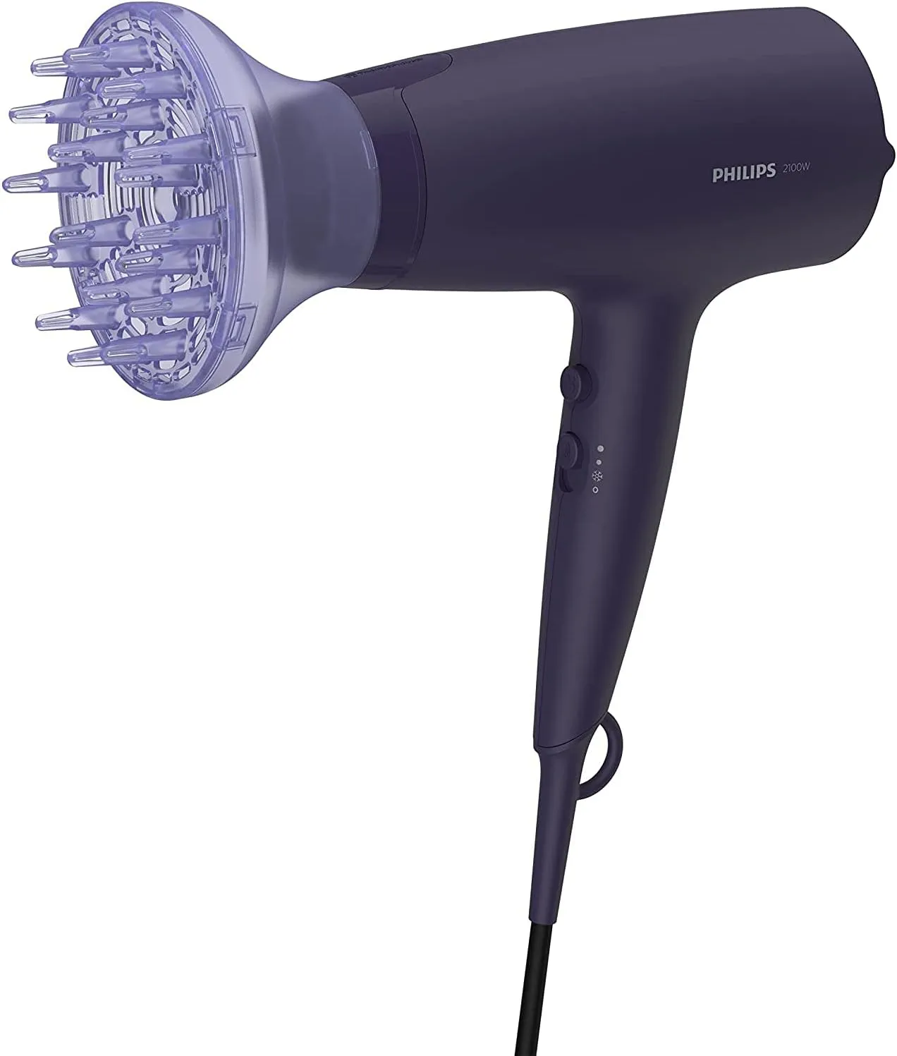 Philips Hair Dryer BHD360/23| 2100W| DC Motor| 6 Heat/Speed Settings with Cool Setting| 3 Attachments (ThermoProtect & Narrow Nozzle & Volume Diffuser)| Ionic Care|1.8m Cord 2