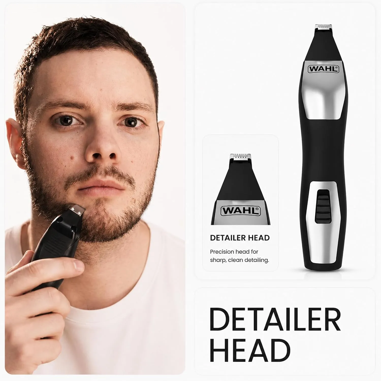 WAHL Grooming Kit for Men - Beard & Body Trimmer with Foil Shaver, Ear Nose Trimmer, 9 Cutting Lengths, Precision Blades, Sharp Sturdy Blades, 9855-1227 3