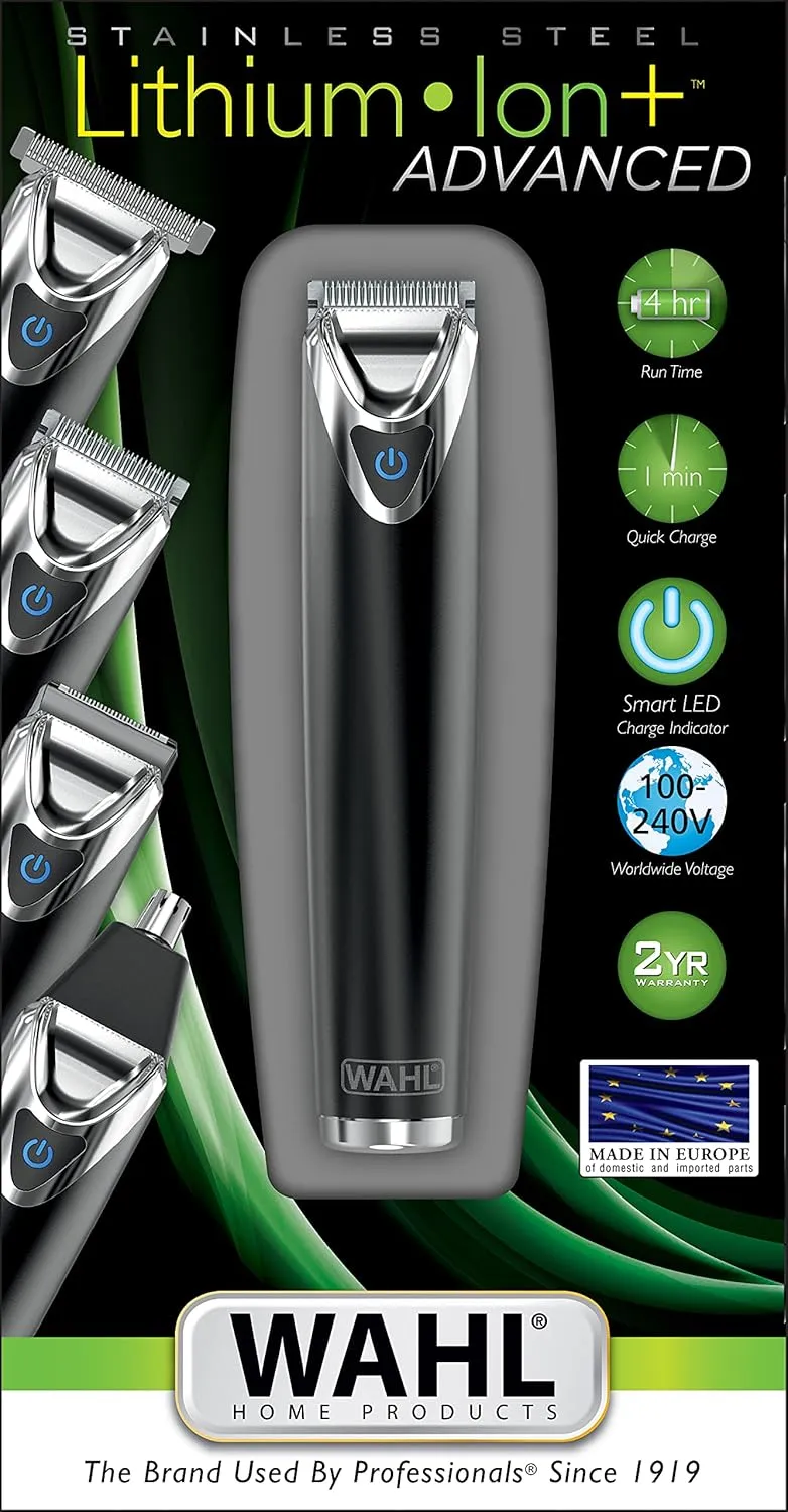 WAHL Hair Trimmer Lithium - Stainless Steel, All in one (9864-016), Bk 3