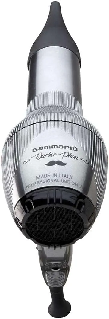 Gamma Più Professional Barber Dryer. Ionic Generator. Beard and Moustache. Lightweight. Silent. Powerful. Low Noise. Salon. Blow Dryer Ion Technology. Heat Control Settings. W 1800-2000.Italian socket 3