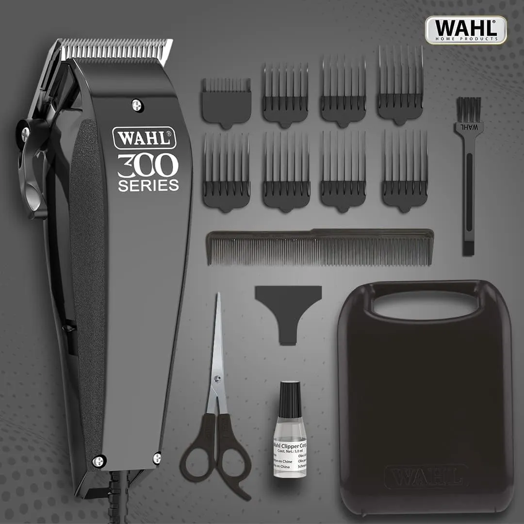 Wahl Home Pro 300 Series Hair Cutting Kit, Corded Hair Clipper Kit For Mens Grooming, 8 Comb Attachments, Self Sharpening Precision Blades With Taper Lever, 09247-1327 3