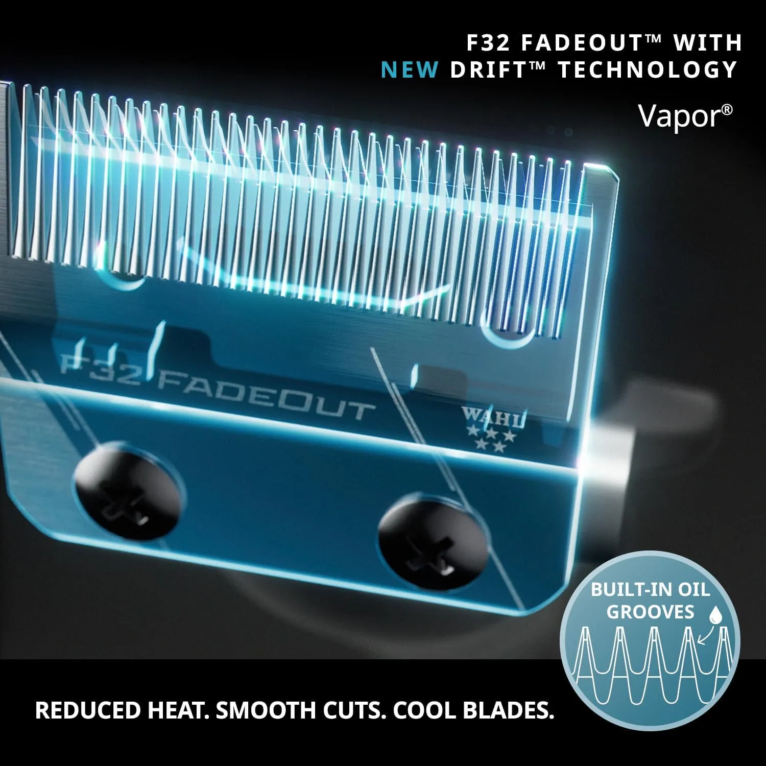 Wahl Professional F32 FADEOUT Blade High-Precision Replacement for Hair Clippers, Zero Gap Adjustable, Fits 5-Star Vapor Clipper 3
