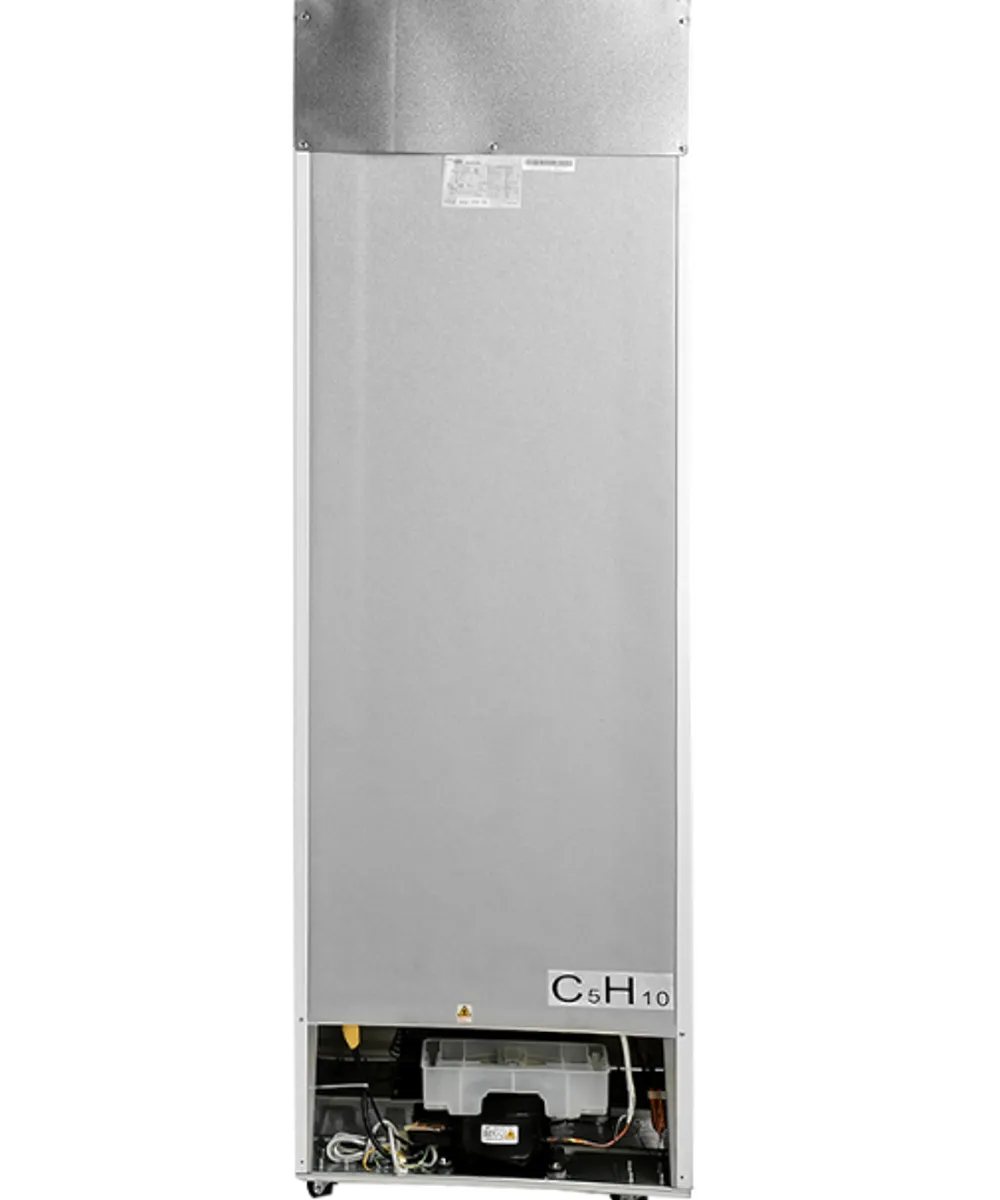 Super General SGSC398 338L Single Door Showcase Chiller, Commercial Beverage Display Refrigerator with Glass Door, 4 Wired Shelves, Lock & Key, R600a Refrigerant, White